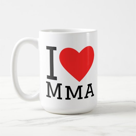 Ich liebe MMA Kaffeetasse (Links)