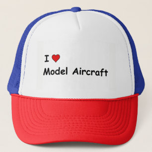 Ich liebe Modellflugzeuge Truckerkappe