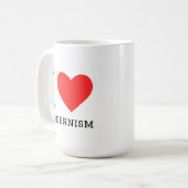Ich liebe Modernismus Kaffeetasse (Vorderseite Links)