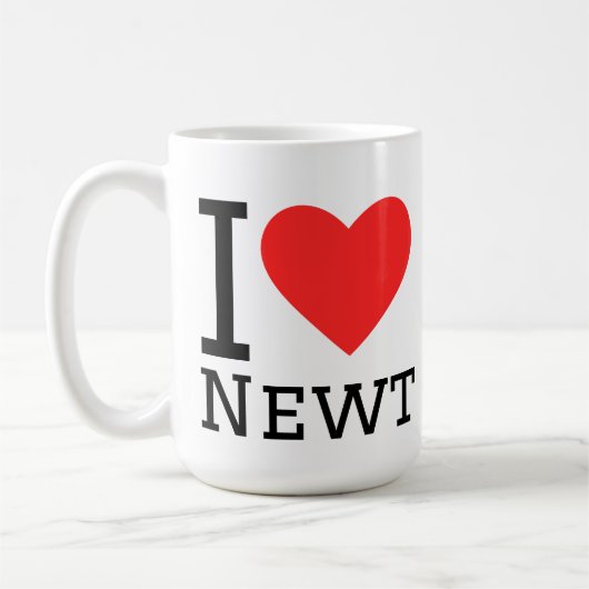 Ich liebe Molch Kaffeetasse (Links)