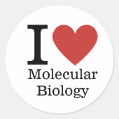 Ich ❤️ Liebe Molekularbiologie STICKER (Vorderseite)