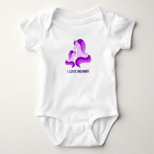 Ich Liebe Mommy! Unicorn Mama und ihr Baby Strampler