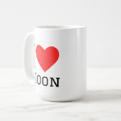 Ich liebe Mond Kaffeetasse (Vorderseite Links)