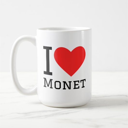 Ich liebe Monet Kaffeetasse (Links)