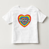 Ich Liebe Monica. Ich Liebe dir Monica. Herz Kleinkind T-shirt (Vorderseite)
