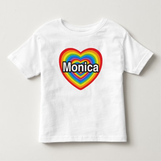 Ich Liebe Monica. Ich Liebe dir Monica. Herz Kleinkind T-shirt (Vorderseite)