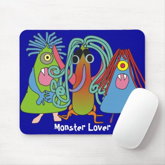 "Ich Liebe-Monster-" Geschenke Mousepad (Mit Mouse)