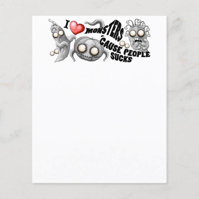 Ich Liebe Monster, weil Leute Ist zum Kotzen sind (Vorderseite)