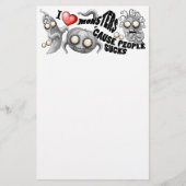 Ich Liebe Monster, weil Leute Ist zum Kotzen sind Briefpapier (Vorderseite)