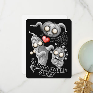 Ich Liebe Monster, weil Leute Ist zum Kotzen sind Dankeskarte