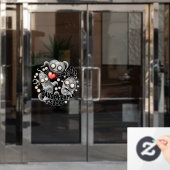 Ich Liebe Monster, weil Leute Ist zum Kotzen sind Fensteraufkleber (Büro Tür)