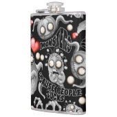 Ich Liebe Monster, weil Leute Ist zum Kotzen sind Flachmann (Links)