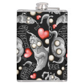 Ich Liebe Monster, weil Leute Ist zum Kotzen sind Flachmann (Rückseite)