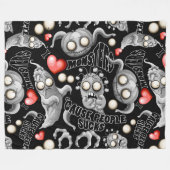 Ich Liebe Monster, weil Leute Ist zum Kotzen sind Fleecedecke (Vorderseite (Horizontal))