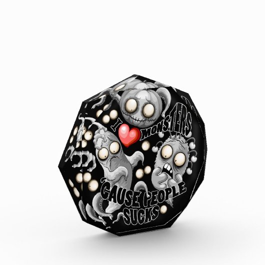 Ich Liebe Monster, weil Leute Ist zum Kotzen sind Fotoblock (Links)