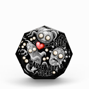 Ich Liebe Monster, weil Leute Ist zum Kotzen sind Fotoblock