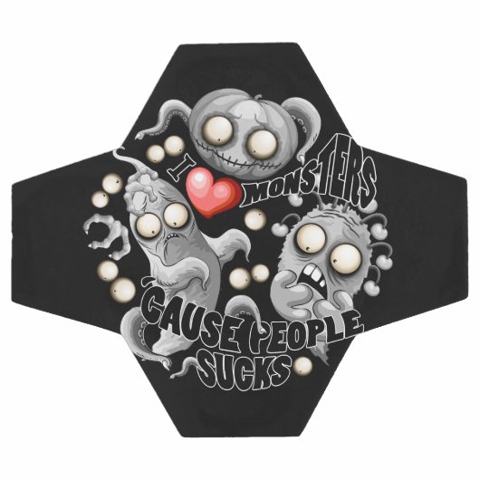 Ich Liebe Monster, weil Leute Ist zum Kotzen sind Fußball (Flach)