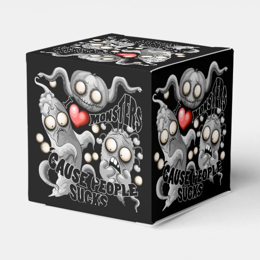 Ich Liebe Monster, weil Leute Ist zum Kotzen sind Geschenkschachtel (Rückseite)