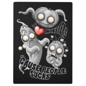 Ich Liebe Monster, weil Leute Ist zum Kotzen sind Klemmbrett (Rückseite)