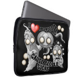 Ich Liebe Monster, weil Leute Ist zum Kotzen sind Laptopschutzhülle (Vorne Rechts)