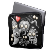 Ich Liebe Monster, weil Leute Ist zum Kotzen sind Laptopschutzhülle (Vorderseite Links)