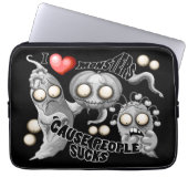 Ich Liebe Monster, weil Leute Ist zum Kotzen sind Laptopschutzhülle (Vorderseite)