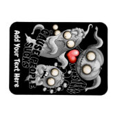 Ich Liebe Monster, weil Leute Ist zum Kotzen sind Magnet (Horizontal)