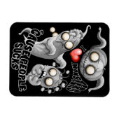 Ich Liebe Monster, weil Leute Ist zum Kotzen sind Magnet (Horizontal)