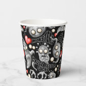 Ich Liebe Monster, weil Leute Ist zum Kotzen sind Pappbecher (Rückseite)