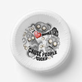 Ich Liebe Monster, weil Leute Ist zum Kotzen sind Pappteller (Vorderseite)