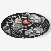 Ich Liebe Monster, weil Leute Ist zum Kotzen sind Pappteller (Schrägansicht)