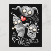 Ich Liebe Monster, weil Leute Ist zum Kotzen sind Postkarte (Vorderseite)