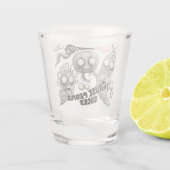 Ich Liebe Monster, weil Leute Ist zum Kotzen sind Schnapsglas (Rückseite)