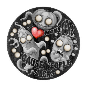 Ich Liebe Monster, weil Leute Ist zum Kotzen sind Schneidebrett