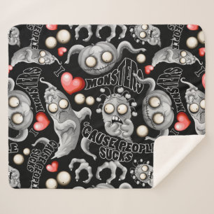 Ich Liebe Monster, weil Leute Ist zum Kotzen sind Sherpadecke