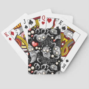 Ich Liebe Monster, weil Leute Ist zum Kotzen sind Spielkarten
