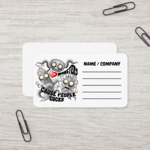 Ich Liebe Monster, weil Leute Ist zum Kotzen sind Visitenkarte