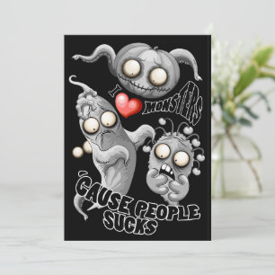 Ich liebe Monster, weil Leute nerven Einladung