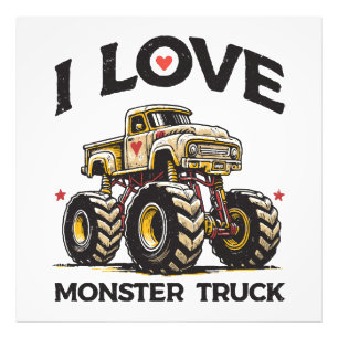 Ich liebe Monstertruck Fotodruck