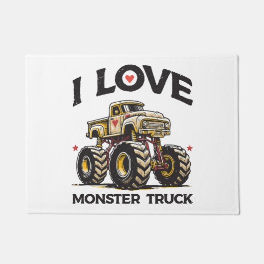 Ich liebe Monstertruck Fußmatte (Vorderseite)