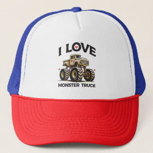 Ich liebe Monstertruck Truckerkappe