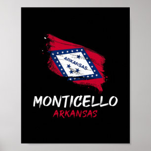 Ich liebe Monticello Arkansas Splatter Trip Urlaub Poster