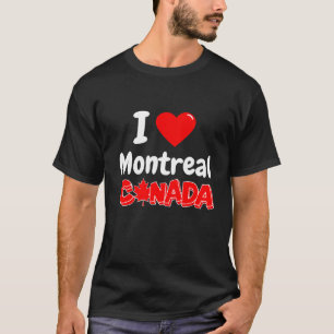 Ich liebe Montreal Kanada Ahornblatt Stadt Reise T-Shirt