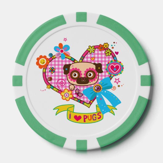 Ich Liebe Mops! Poker Chips (Vorderseite)