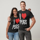 Ich liebe Möpse T-Shirt (Unisex)