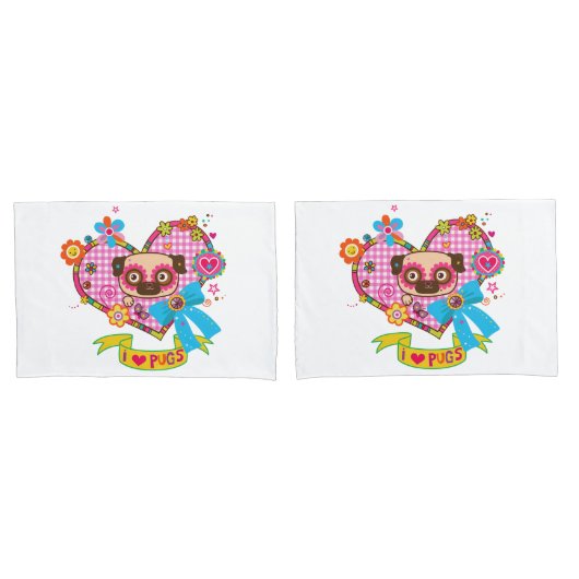 Ich Liebe Möpsen! Kissenbezüge (Vorderseite-Set)