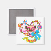 Ich Liebe Möpsen! Magnet (Vorderseite/Rückseite)