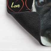 Ich Liebe Möpsen mit Herz Mousepad (Ecke)