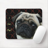 Ich Liebe Möpsen mit Herz Mousepad (Mit Mouse)