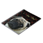 Ich Liebe Möpsen mit Herz Notizblock (Linke Seite)